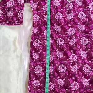 Purple Jaipuri short kurta