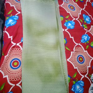 Georgette Green Printed Saree