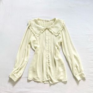 Peter Pan Collar Pinterest Beige Shirt