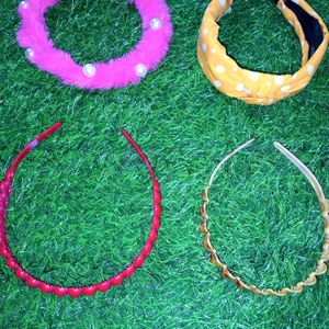 Trendy Women Plastic Hair Band (Pack Of -4)