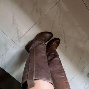 Leather Knee Length Boots