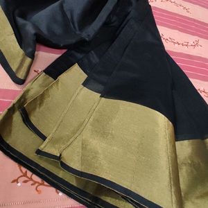 Regular Black & Golden Saree