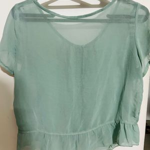 Flare Mint Top