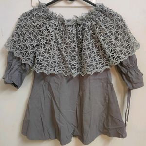 Grey Boxy Top