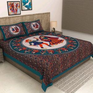 Cotton Double Jaipuri Printed Bedsheet Pack Of 2