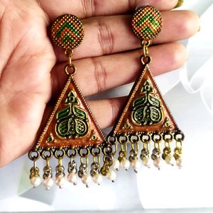 Oxidized Gold Plated Earrings