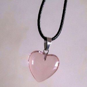 Y2k Glass Heart Pendant With Cord