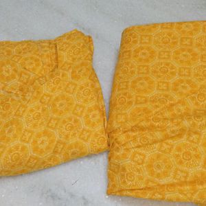 Yellow Cotton Shalwar Suit