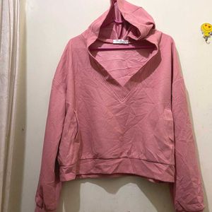 Pink Oversized Hoodie Fits Till 48