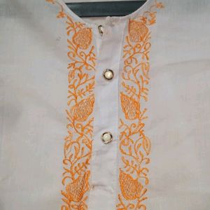 Thread Work Cotton Kurti