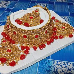 Red Necklace Set For Womens And Girls