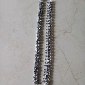 Silver Oxidised Anklet For Women's - 2