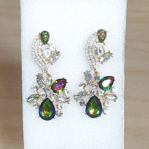 Glass Stone korean Earrings