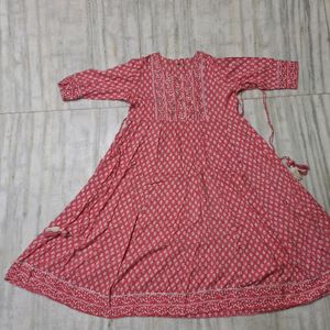 Pink Kurti With Dupatta And Leggings