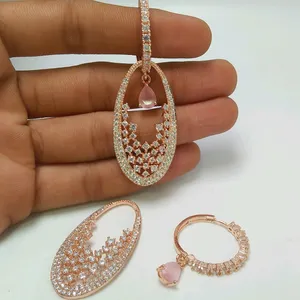 Rose Gold AD Fancy Earrings