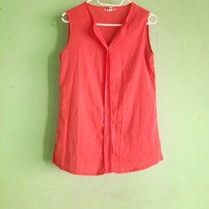 Orange Sleeveless Top