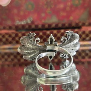 German Silver Antique Adjustable Ring