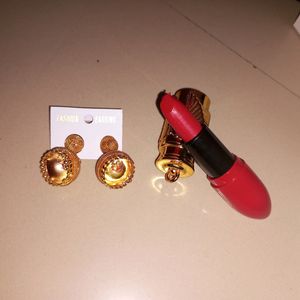 Lipstick And Earrings