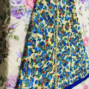 Blue Ethinc Long Skirt