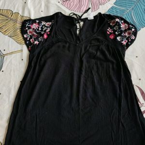 Black Embroidery Top/ Perfect With Skirt, Midi