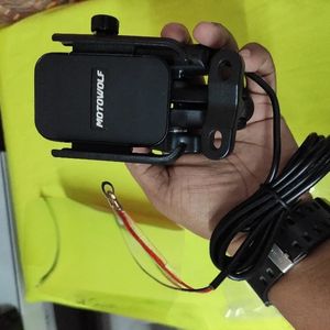 MOTOWOLF Bike Phone Holder With Charger.