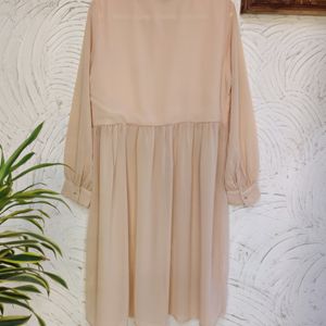 Embroidered Peach Kurta/Dress