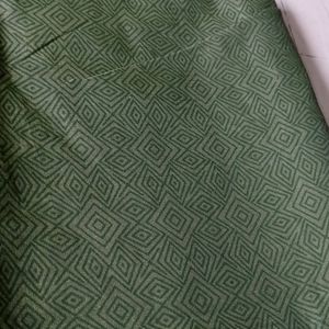 Olive Green Cotton Saree