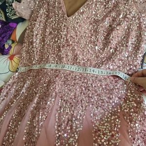 PARTY WEAR GOWN - ONION PINK COLR