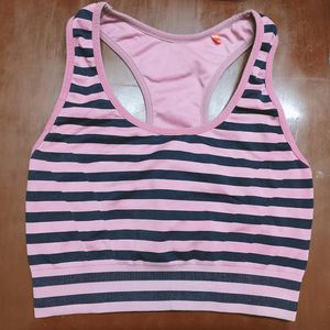 Striped Sports Braa Comfortable And Breathable Fab