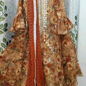 Pashmina Kurti Skirt Dress With Dupatta