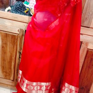 Beautiful New ❤️ Saree With Blouse