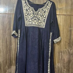 Women Kurta Heavy Embroidery Dress Diwali