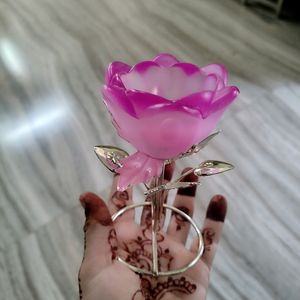 Beautiful  Big Size Rose Pink Candle Holder