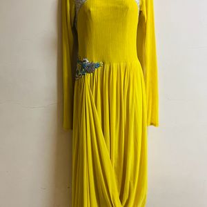 Vintage Long Designer Yellow Gown💛