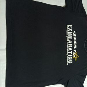 Men black T-shirt