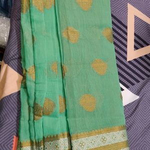 Women Light Green Cute Saree