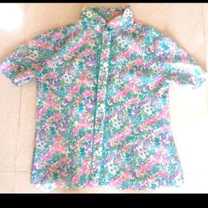 Korean floral print shirt/top🌺