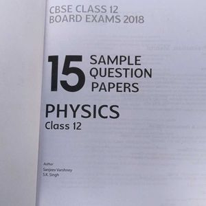 CBSE Class 12th Physics Sample Question Paper