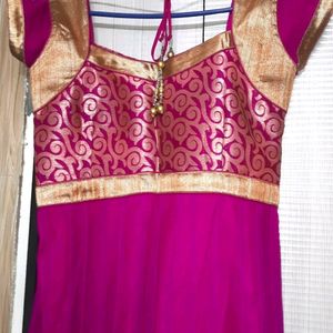 Pink Anarkali set