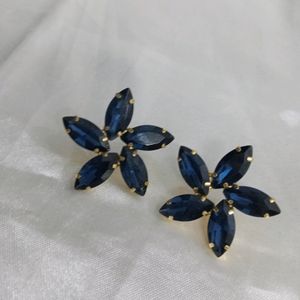 Korean Glassstone Floral Earrings