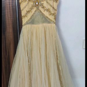 heavy Golden Net  Gown