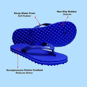 [7,8,9,] BLUE ACCU PRESSURE SLIPPER UNISEX