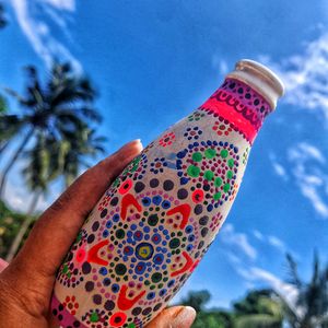 Mandala Art On Glass Bottle 💫💞