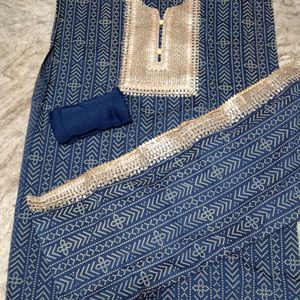 Bandhani Print Embroidery Work Suit
