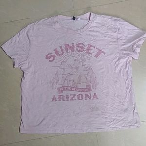 H&m Pink Oversized Tshirt