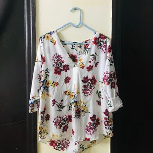 Satin Floral Top Bust 36-38