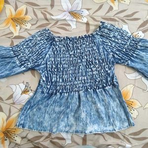 Denim Streachable Top