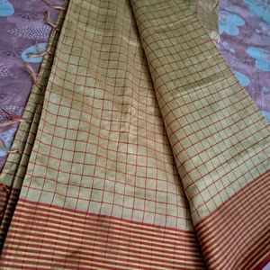 Checked Saree