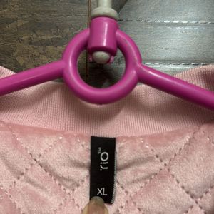 Women Pink Upper Velvet Jacket