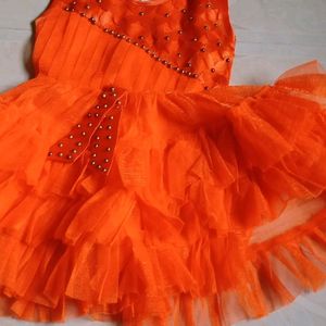 Baby Frock Orange